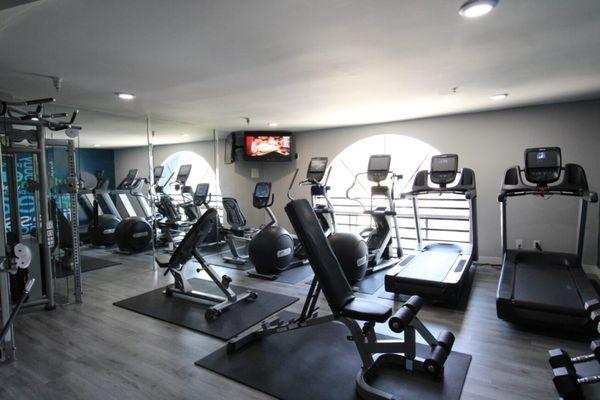 Indulge in our fitness center's amenities.