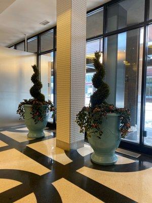 Planters in the front entrance. Very pretty to look at during winter time.