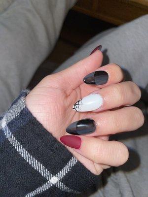 Ombre French Halloween nails