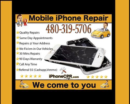 Mobile iPhone Repair near by. give us a call for questions