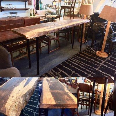 Live Edge Adjustable Table/Credenza/Sofa Table/or Coffee Table. Now at my retail space at Stuff: 150 Valencia St in SF