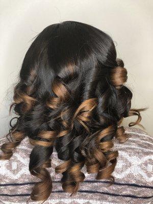 Loose Curls + Sew-in, Hair Weave Extension