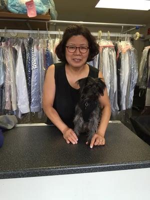 Owner Sue and the Golden Cleaners "mascot", Barbie :)