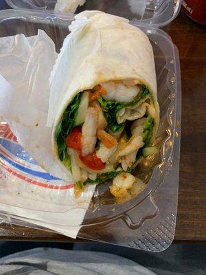 Spicy Pacific Rim Shrimp Wrap