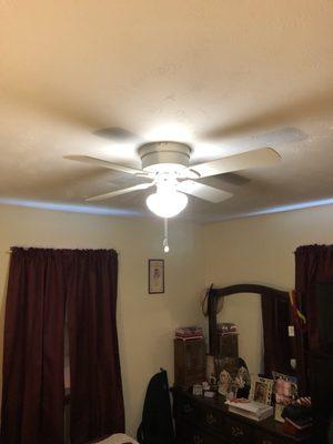 Installed a new ceiling fan.