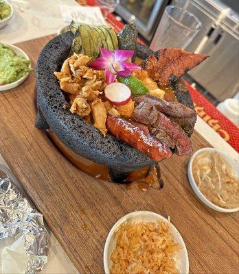 Molcajete dinner for 2 or 3!