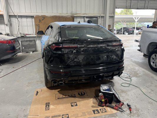 2022 Lamborghini urus completed repairs. We are certified aluminum welding and repairs.