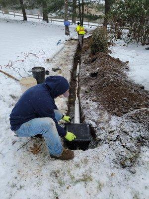 French drain install in Nj