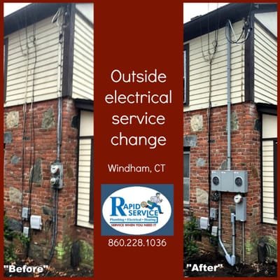 Electrical service upgrade in Windham CT