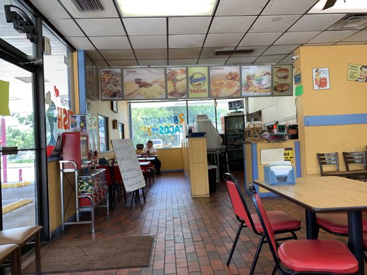 Inside Benny's after lunch rush.