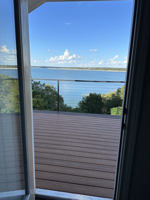 Second story view of Belton Lake