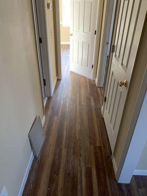 Hardwood flooring restain