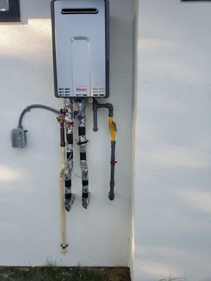 Tankless water heater installation