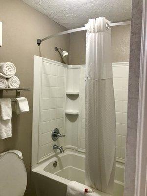 Clean bathroom with nice towels