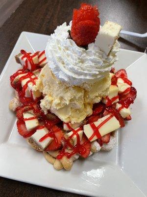 Strawberry Cheesecake Funnel Cake