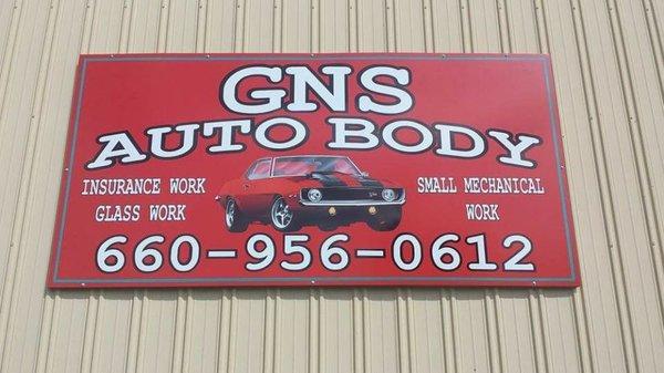 GNS Sign look for it on the side of the building