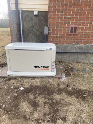 24kw generator installed with propane line.