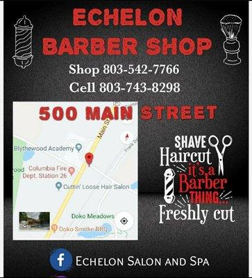 Follow us on Facebook Echelon Salon and Spa, and @echelonbarbershop on IG