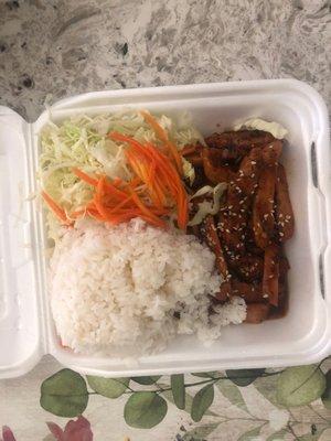 Hot and spicy chicken teriyaki