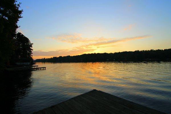 Lake Greenbriar at sunset