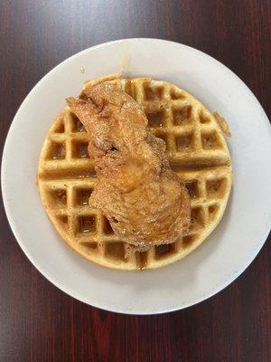 Chicken and Waffles with Maple Brown Butter Drizzle