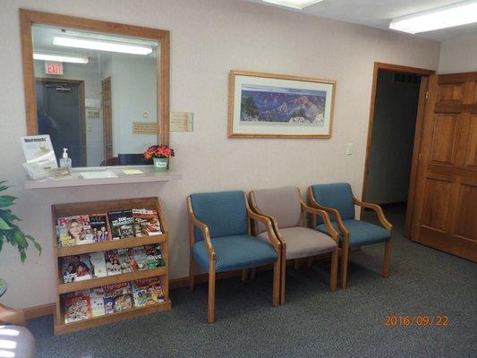 Our waiting room at Associated Foot Surgeons Columbia