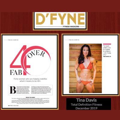 Tina Davis December 2019 issue of D'FYNE magazine.