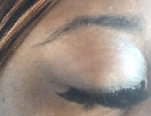 My right brow is arched but my left one is not its two totally different eye brows..