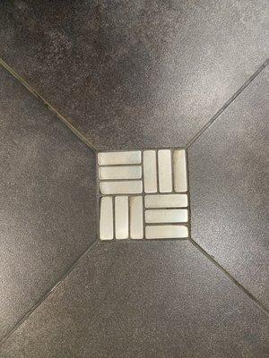 Lobby waiting room floor tile.