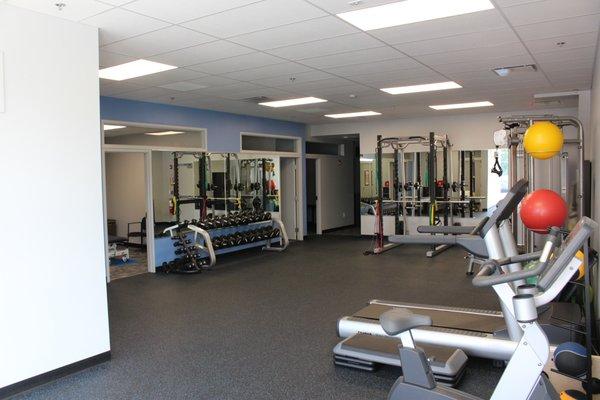 Brand new space with equipment for PT exercises