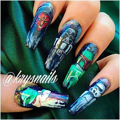 Hand painted starwars nails by kryssy