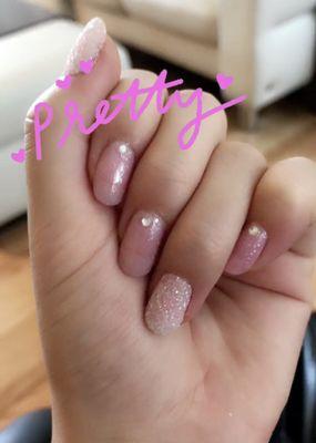 A little sparkly sugar pink for spring! Loved it Sweet Pink, great job!