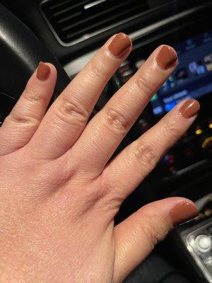 Dip polish manicure