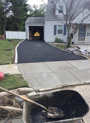 Asphalt driveway