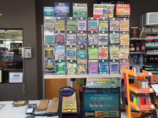 Feeling Lucky? We sell Powerball, Megamillions, Michigan Lotto 47, Fantasy 5, Win For Life and a variety of Instant Scratch Tickets.