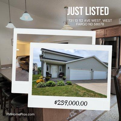 Just listed for sale! - 731 13 1/2 Ave West, West Fargo ND 58078