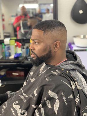 Bald fade  beard Trim