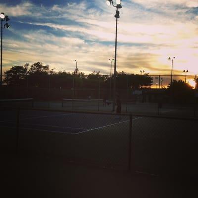 Sunset tennis