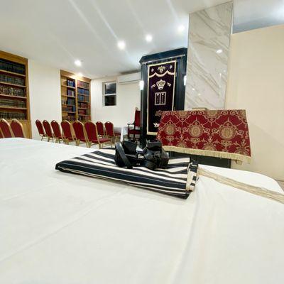 Inside Of Chabad Torah Center. Tefelin is Ready