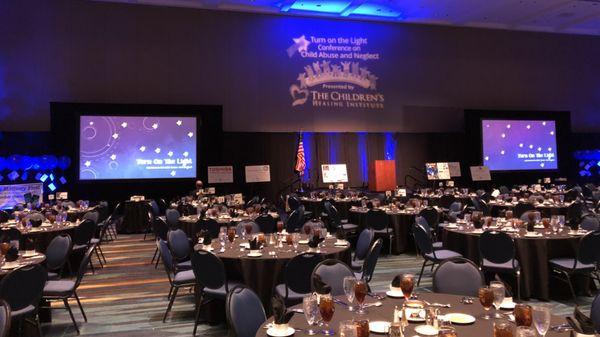 Installation of Projectors, Screens, Gobo, and Room Audio for Non Profit Organization