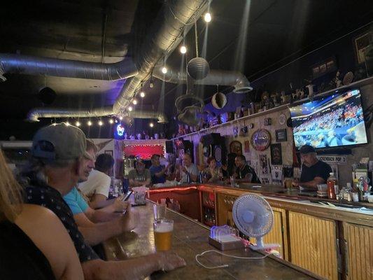 The whole bar filled with lots of regulars... very welcoming