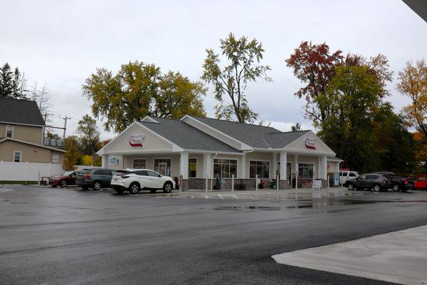 View of the shop from the gas pumps.