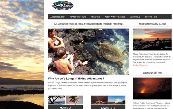 Drive traffic to Hawaii's Arnott's Lodge through proper SEO services