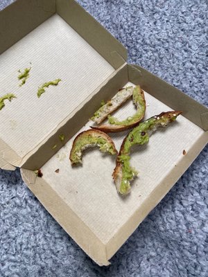 avocado toast remains