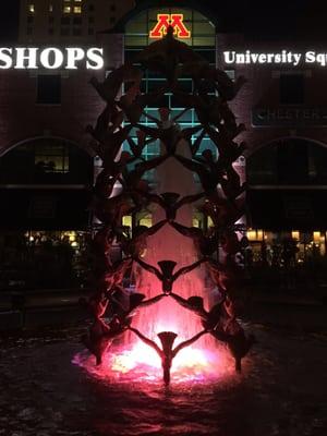 Peace fountain & night.