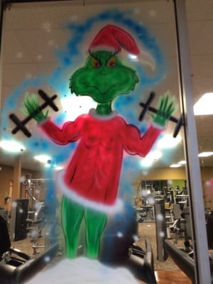 Looks like the Grinch has been hitting the weights.