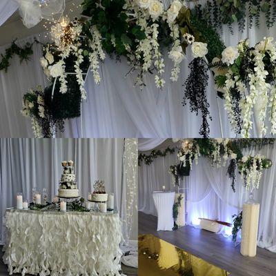 Ivory and gold wedding.