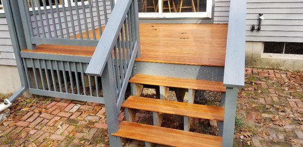 Deck restoration project (we removed old decking boards and installed new boards plus staining)