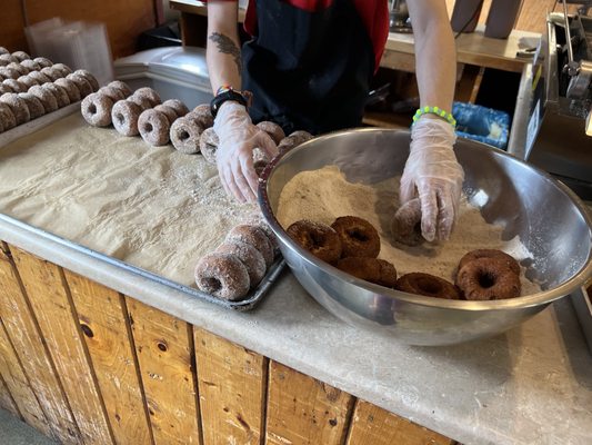 Freshly made donuts