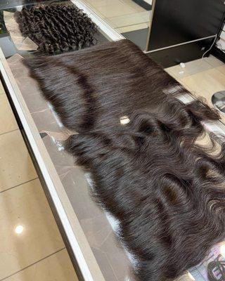 We offer Transparent frontals and closures from 12 to 22 inches